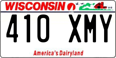 WI license plate 410XMY