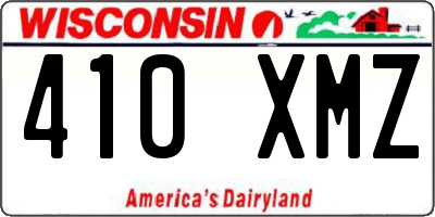 WI license plate 410XMZ