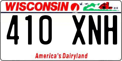 WI license plate 410XNH