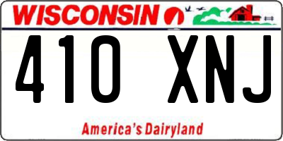 WI license plate 410XNJ