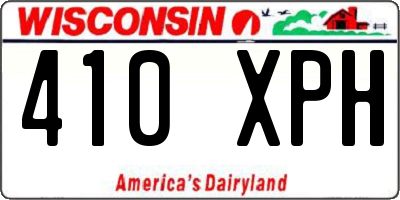 WI license plate 410XPH