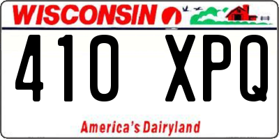 WI license plate 410XPQ