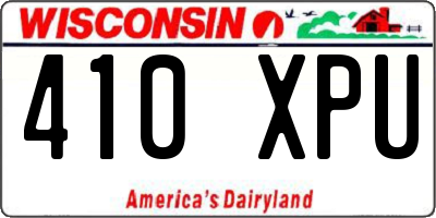 WI license plate 410XPU