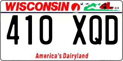 WI license plate 410XQD