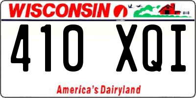 WI license plate 410XQI