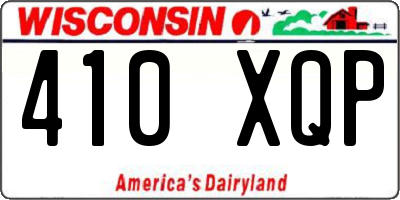 WI license plate 410XQP