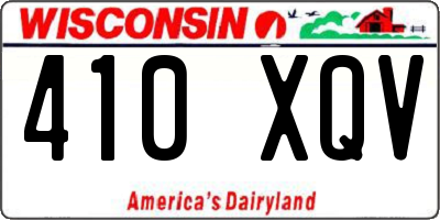 WI license plate 410XQV