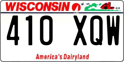 WI license plate 410XQW