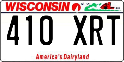 WI license plate 410XRT
