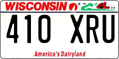 WI license plate 410XRU