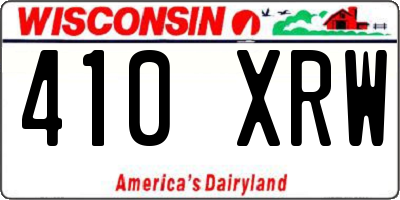 WI license plate 410XRW