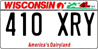 WI license plate 410XRY