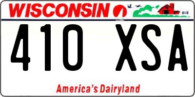 WI license plate 410XSA