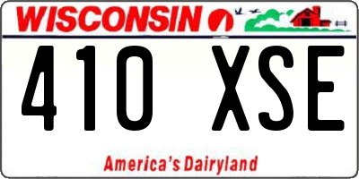 WI license plate 410XSE