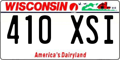WI license plate 410XSI