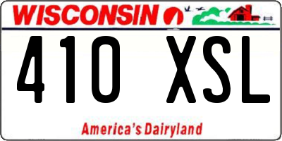 WI license plate 410XSL