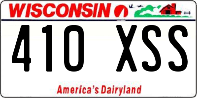 WI license plate 410XSS