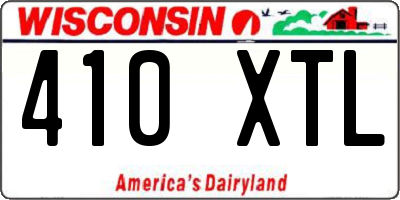 WI license plate 410XTL