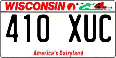WI license plate 410XUC