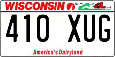 WI license plate 410XUG