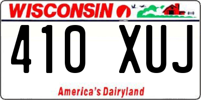 WI license plate 410XUJ
