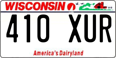 WI license plate 410XUR