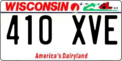 WI license plate 410XVE