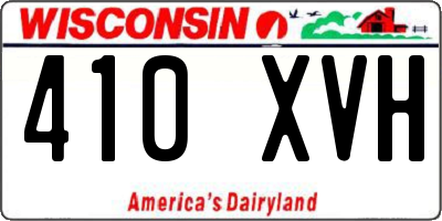 WI license plate 410XVH