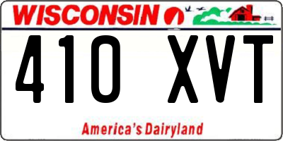 WI license plate 410XVT