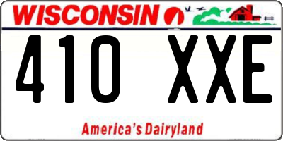 WI license plate 410XXE