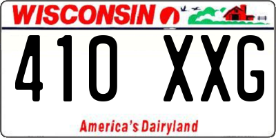 WI license plate 410XXG