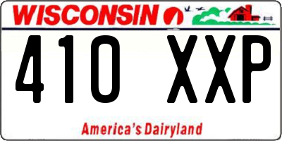 WI license plate 410XXP