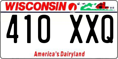 WI license plate 410XXQ