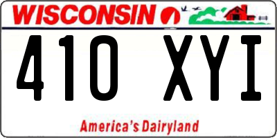 WI license plate 410XYI