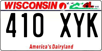 WI license plate 410XYK