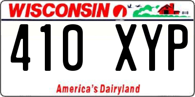 WI license plate 410XYP