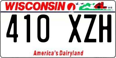 WI license plate 410XZH