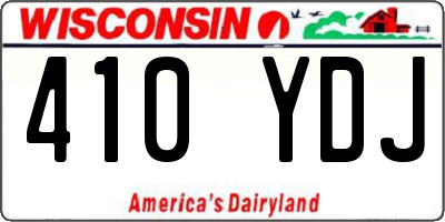 WI license plate 410YDJ