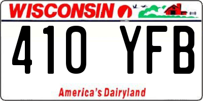 WI license plate 410YFB