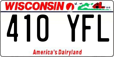 WI license plate 410YFL