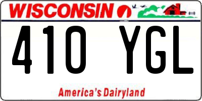 WI license plate 410YGL