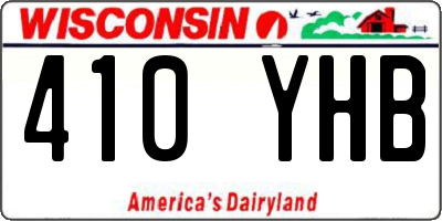 WI license plate 410YHB