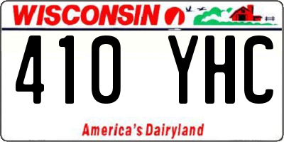 WI license plate 410YHC