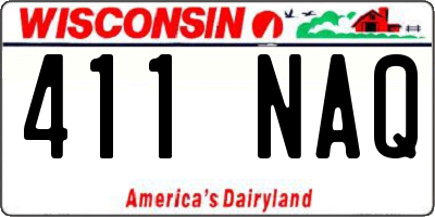 WI license plate 411NAQ