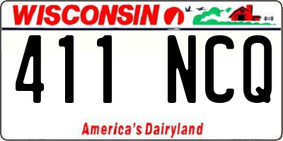 WI license plate 411NCQ