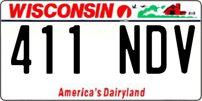 WI license plate 411NDV