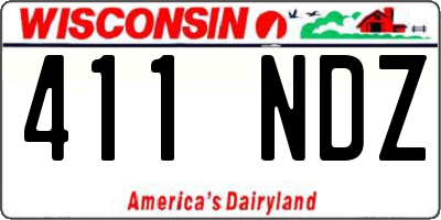 WI license plate 411NDZ