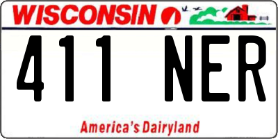 WI license plate 411NER