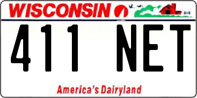 WI license plate 411NET