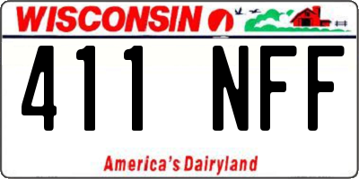 WI license plate 411NFF